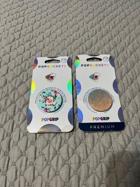 PopSocket PopGrip Floral Mint and Rose Gold Glitter Phone Grips